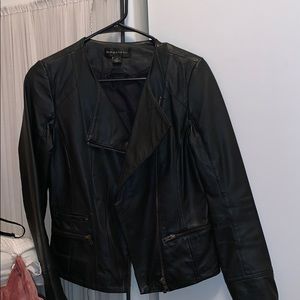 Bagatelle Black Leather Moto Jacket